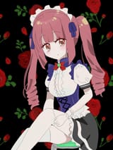 yurine waitress thigh sock rose compromising position