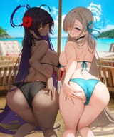 Karin and Asuna caught Sensei looking at them very respectfully
