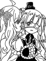 jashin whispering dark conniving secrets into yurines ear