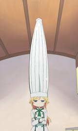 jashin chan with a tall chefs hat