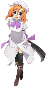 rena jovial sharp object pointed downwards behind back