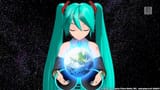 hatsune miku world in hands spaceship earth