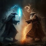 battle-two-powerful-wizards-each-wielding-magic-fantasy-art-ai-generation-269255947