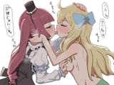 jashin yurine sensual kiss yuri suggestive