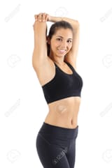 22037931-beautiful-fitness-woman-stretching-arms-isolated-on-a-white-background