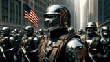 Chrome soldiers helmeted