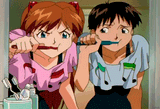 eva brushing teeth