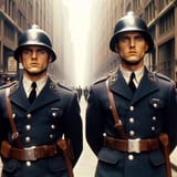 Helmeted Policemen