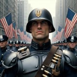 Helmeted Policeman