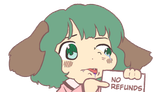 11234 - deformed drooling fangs holding_sign kasodani_kyouko open_mouth retarded sign stroke ten_desires tongue