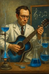 Scientist inventing 