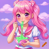 craiyon_130629_A_anime_girl_eating_slime