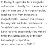 Magnetic sail earth launch