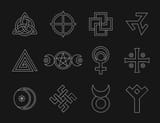 wiccan symbol set