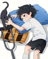 crutch boy