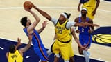 Pacers-Myles-Turner-blocks-the-shot-of-Thunders-Chet-Holmgren