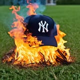 yankees hat burning