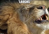 laughing lion