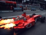 flaming ferrari at austria