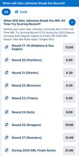 AJ try record market updated after rd16