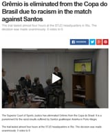 Grêmio is eliminated