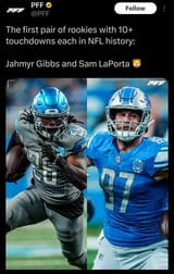 Jahmyr Gibbs + Sam LaPorta