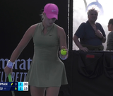 man watches tennis