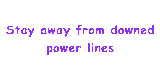 stay away from downed power lines