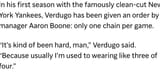 Yankees manager has rule for new outfielder Verdugo One chain per game AP News