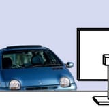 twingo smiling at computer