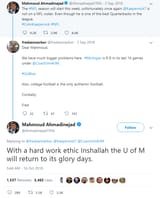 ahmadinejad michigan tweet