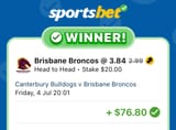 Nice odds, I bet $20 cause I’m the last of the big spenders