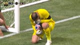 ⚠️ADVERTENCIA- ¡Imágenes sensibles! Donnarumma y Musiala chocaron sobre el final del primer tiem
