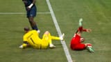 ⚠️ADVERTENCIA- ¡Imágenes sensibles! Donnarumma y Musiala chocaron sobre el final del primer tiem (2)