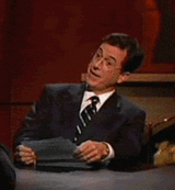 colbert laughing