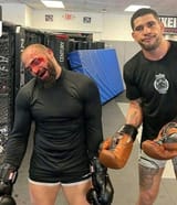 Pereira fucking up sparring partner
