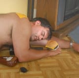 Crazy liquor cheeseburger party