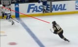 Marner taking a Marner on the ice