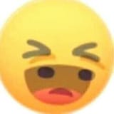 Sad inside laughing emoji face