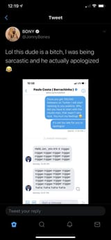 Paulo calls Jon a nigga