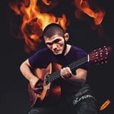 craiyon_005257_khabib_playing_guitar_by_fire
