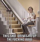 up the wall