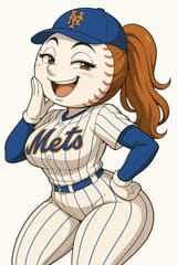 Mrs. Met in Signature Mets Uniform