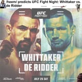 UFC Fight Night Whittaker vs. de Ridder