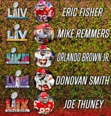 5 different left tackles