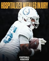 Colts RB Salvon Ahmed, who was taken down by S Trey Washington with an illegal hip-drop tackle, 