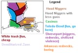 4 chan&#039;s map of the peoples of Louisiana circa 2025