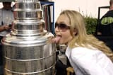 Hayden licking the Stanley cup