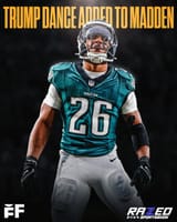President Donald Trump’s dance has been added to Madden 26🎮(h-t Bleeding Burgundy and Gold) 🎥-