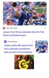 Dart for Dart, First NFL TD